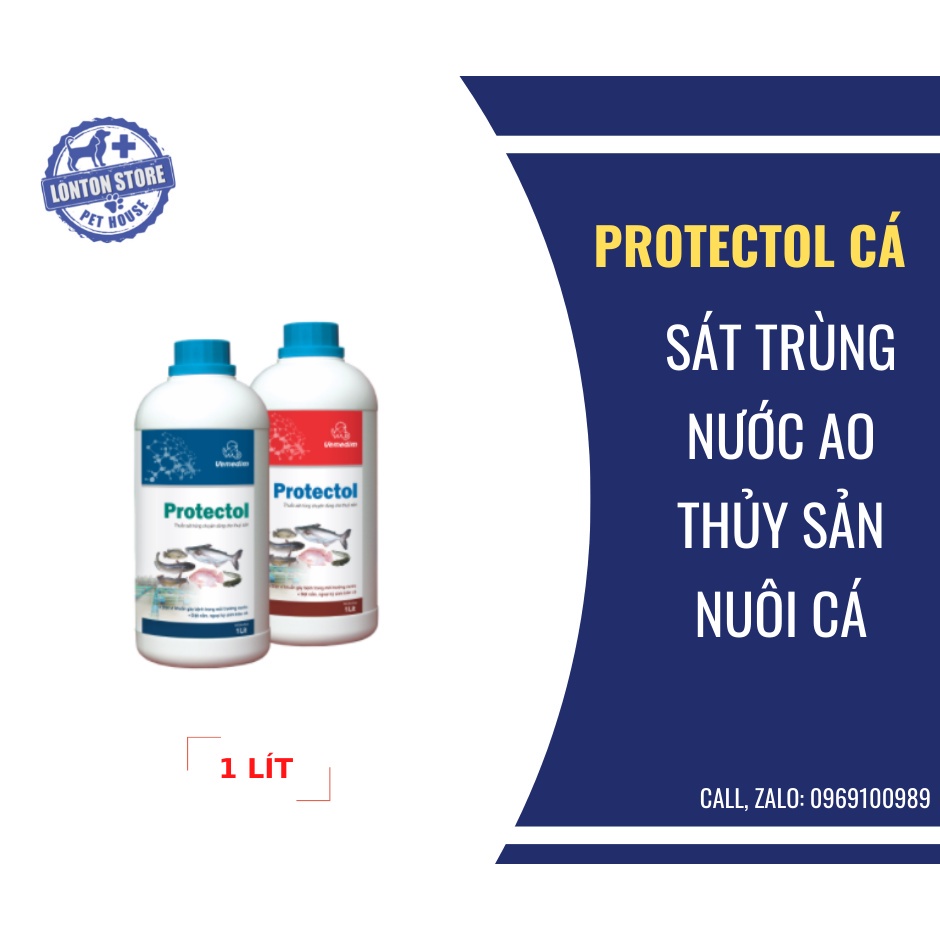 Vemedim Protectol Cá - dùng diệt nấm, nguyên sinh động vật trong môi trường nước nuôi cá, chai 1lit - Lonton store