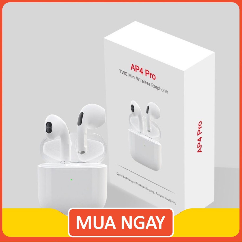 Tai nghe Blutooth Airpod Pro 4 Phiên Bản Nâng Cấp Không Dây Nhét Tai Dành Cho Tất Cả Điện Thoại  5.0 TWS janna.shop10