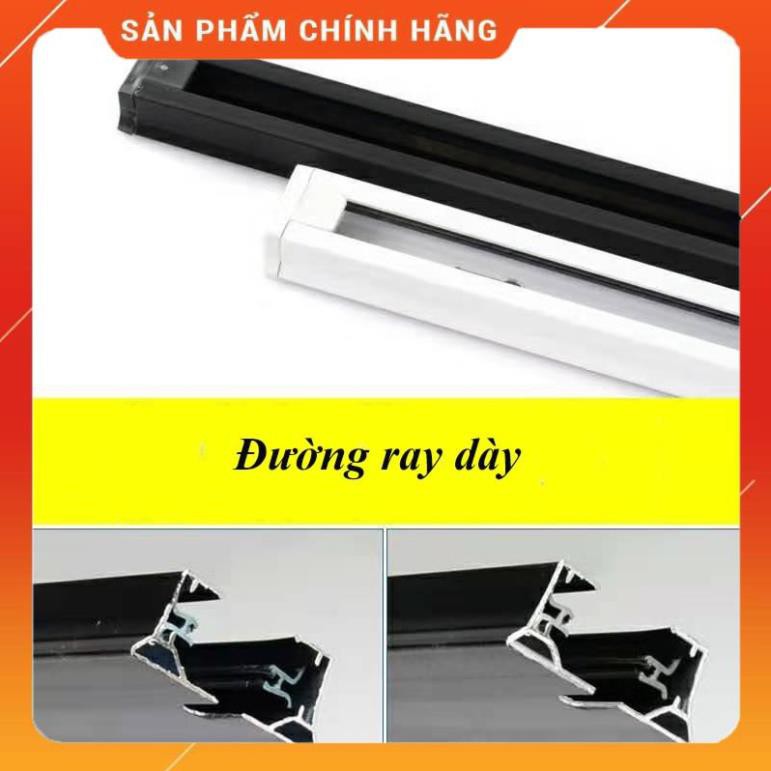 ĐÈN RỌI Thanh Ray 1M Màu Đen, Trắng Đèn Led Chiếu Sáng TC [Den Roi]