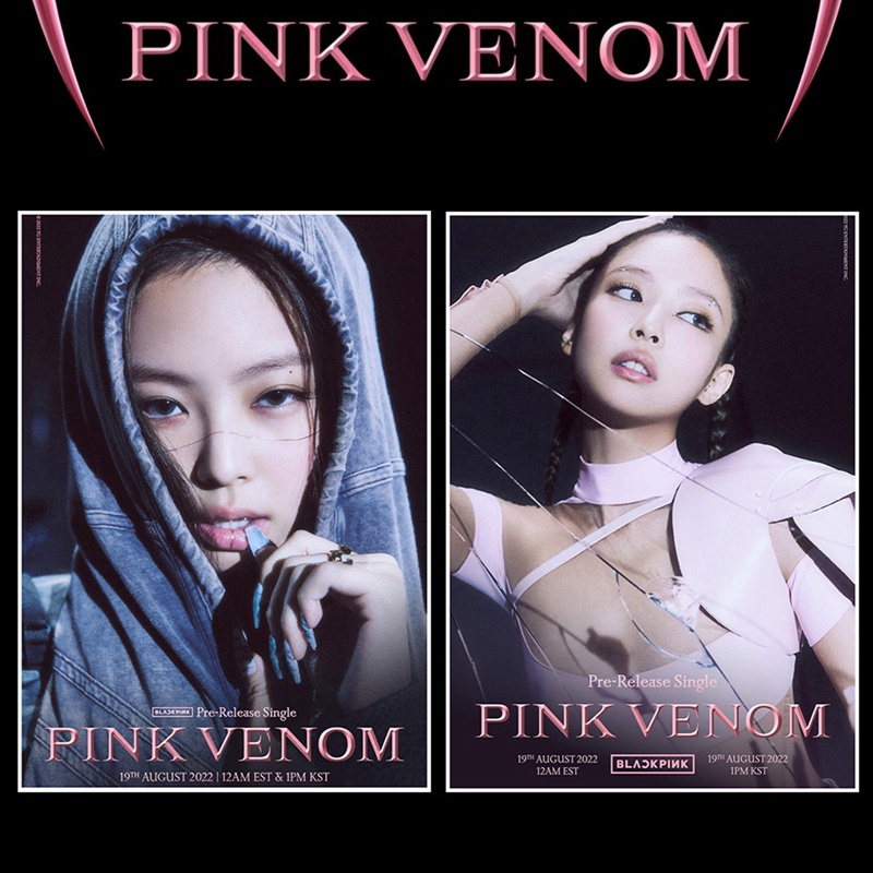 Set 2 Tấm Áp Phích Dán Tường In Hình Nhóm Nhạc BLACKPINK