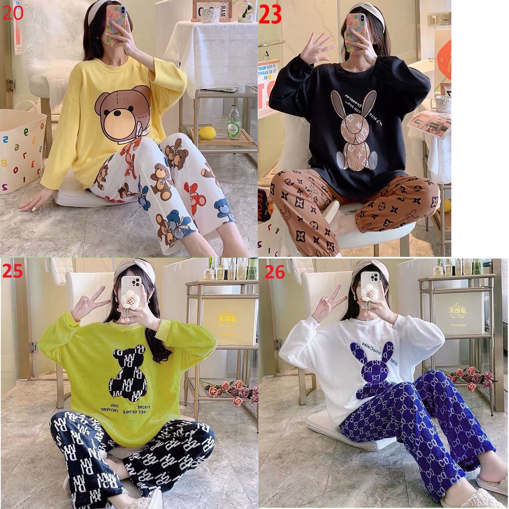 Đồ bộ nữ dài tay, Đồ bộ thu đông dài tay, Đồ bộ mặc ở nhà cho nữ, Đồ bộ ngủ thun dành cho nữ cực hot | BigBuy360 - bigbuy360.vn