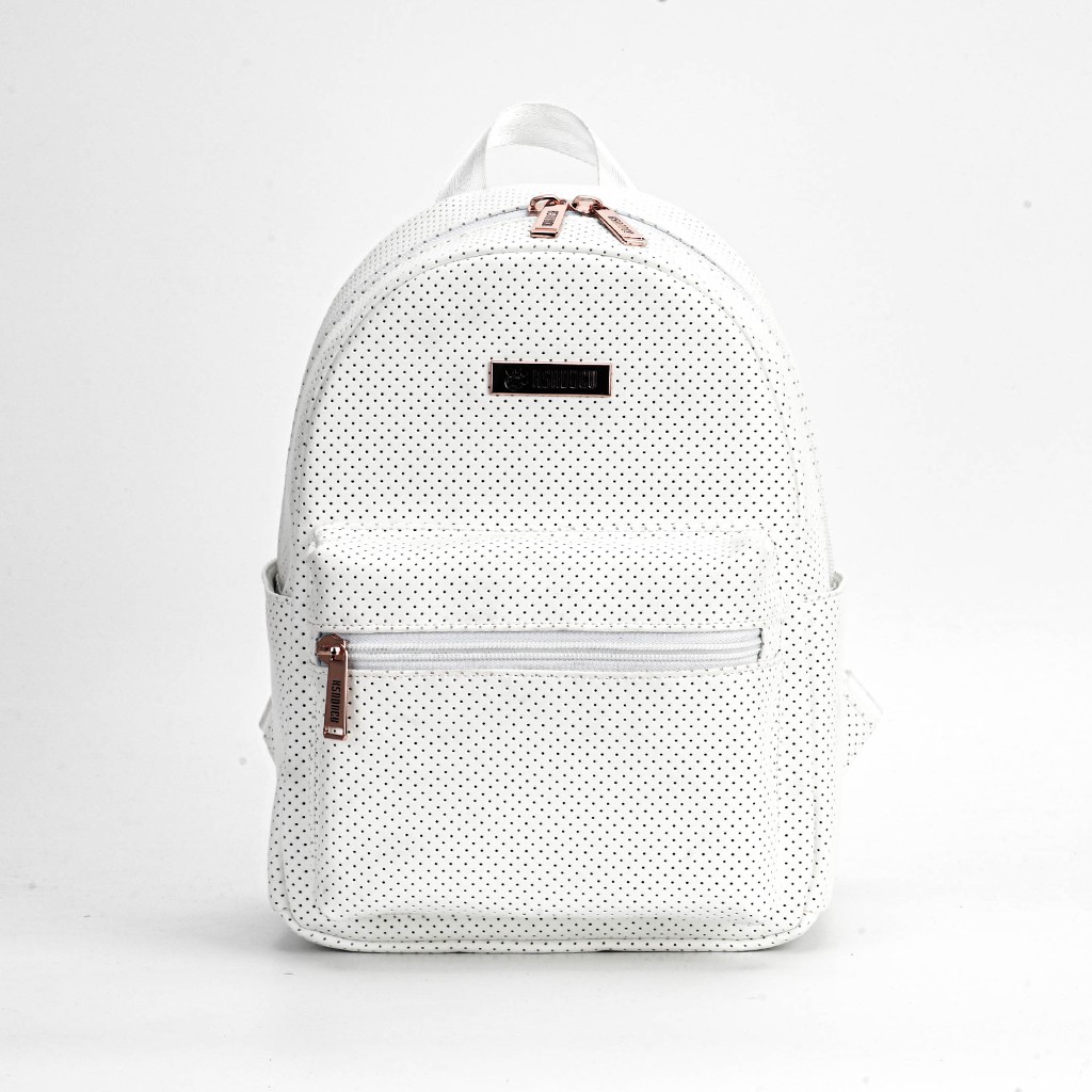 Ba Lô Ksnddeu Mini Da PU Lỗ Lazer Dễ Thương Cho Nữ