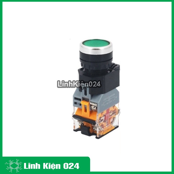 nút nhấn đề - Nút Nhấn Đề Giữ Có Đèn LA38 380V-10A 2 Thường Đóng