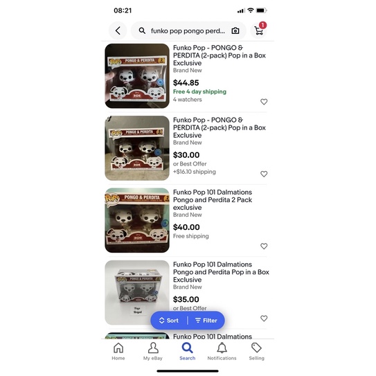 Mô hình Funko Disney Pongo & Perdita