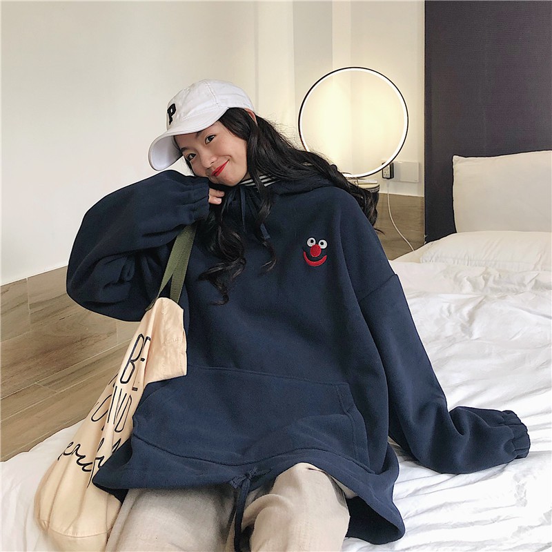 [áo hoodie nữ][Áo hoodie nữ form rông] Áo hoodie nữ form rộng unisex thời trang hàn quốc