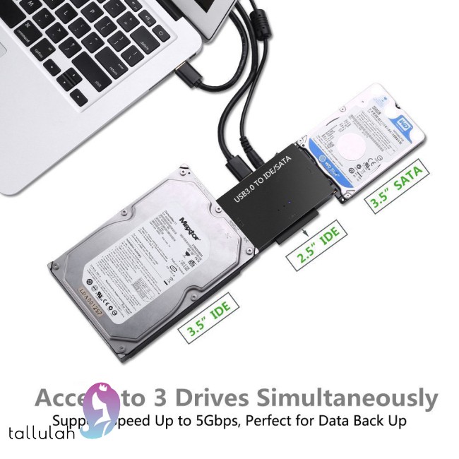 Cáp Chuyển Đổi 3 Trong 1 Usb 3.0 Sang Sata Ide Easy Drive Line Ide Ssd Adapter 2.5 3.5 Inch