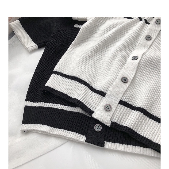 Áo len tăm cổ vuông tay ngắn, áo croptop cổ vuông