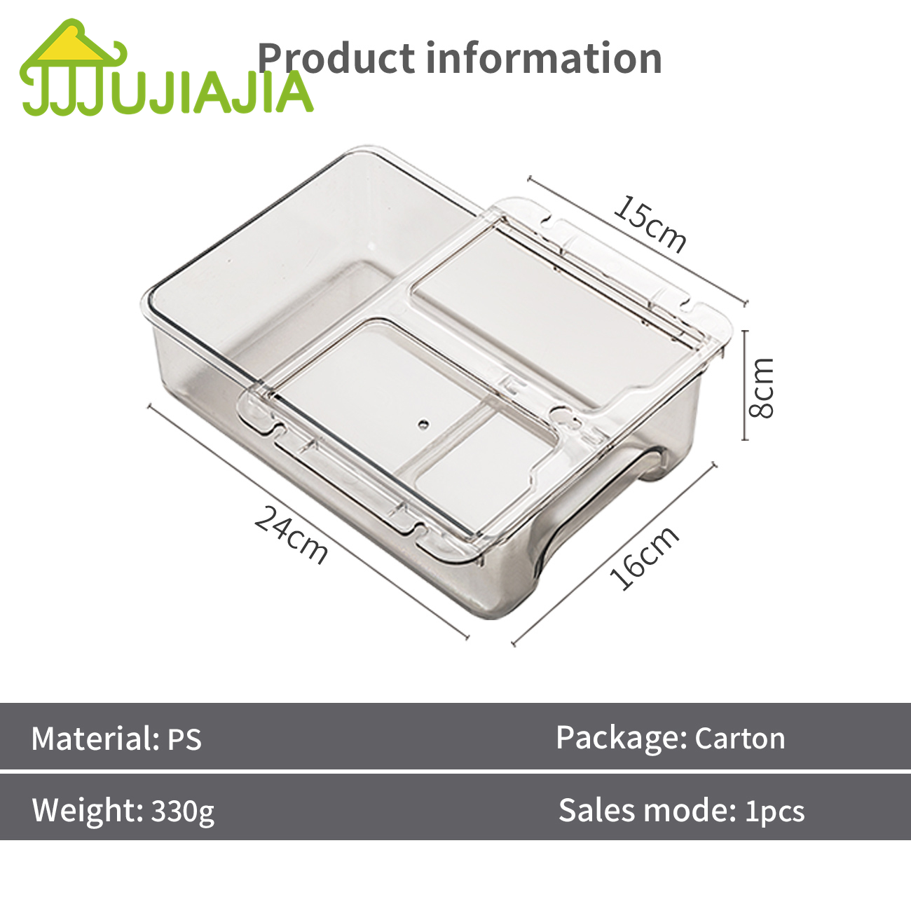 JUJIAJIA Large Capacity Transparent Dust Proof Free Punch Storage Drawer under Desk