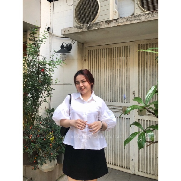 Áo sơ mi babydoll tay phồng