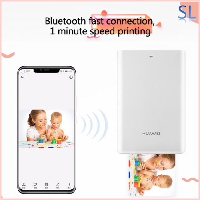 Máy in hình bỏ túi kết nối Bluetooth 4.1 300dpi thiết kế nhỏ gọn tiện dụng | BigBuy360 - bigbuy360.vn