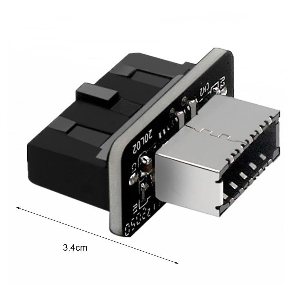 Đầu chuyển đổi USB 3.1/ 3.2 type C 20 chân sang 19 chân ABS đầu nối bo mạch chủ 360 độ/ nhiều màu