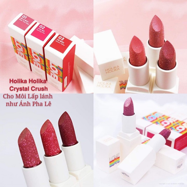 Son lì ánh pha lê Holika Holika Crystal Crush | WebRaoVat - webraovat.net.vn