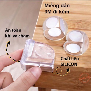Miếng bịt góc bàn bằng Silicon giúp giảm đau khi va chạm, an toàn cho bé và người lớn [BỌC GÓC BÀN]