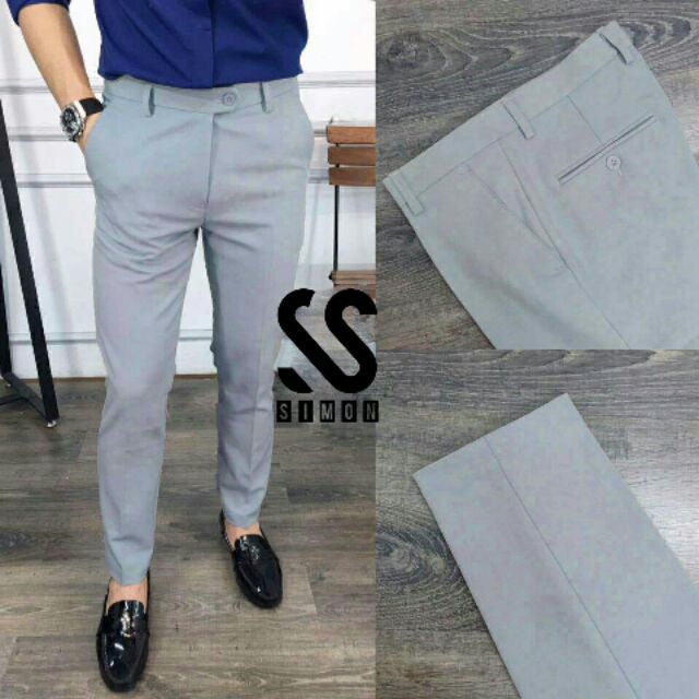 Quần âu nam hàn quốc - dày dặn, chống nhăn màu xám - QA88 | BigBuy360 - bigbuy360.vn