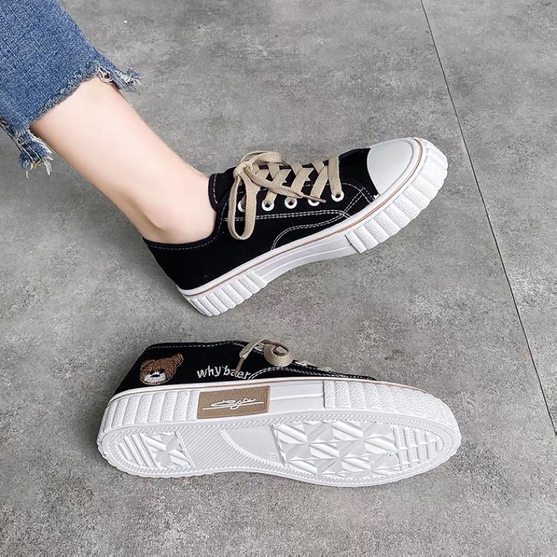 Giày thể thao, giày sneaker hoạ tiết gấu brown dễ thương thời trang phong cách