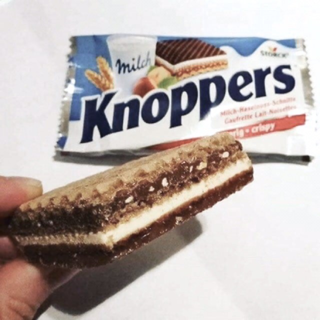 🥞🥞 Bánh kem xốp Socola hạt dẻ Knopper Minis 200g - Đức - Siêu ngon
