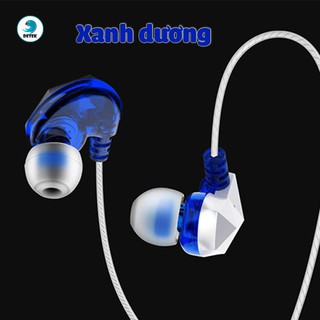 Tai nghe nhét tai Bluetooth QKZ CK6 Diamond (Đỏ, Xanh Dương)