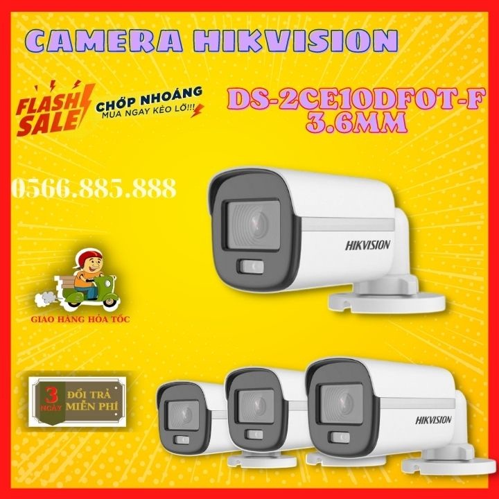 Camera HD-TVI 2.0 Megapixel HIKVISION DS-2CE10DF0T-F -Hàng chính hãng