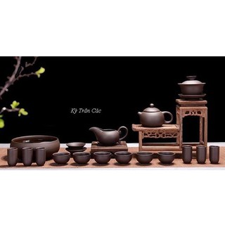 Bộ Ấm Trà KungFu Cát Tím 22 món - Bộ Quà Tặng Cao Cấp Thiết Thực