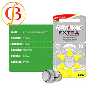 Pin máy trợ thính, pin điếc A10, PR70 (vỉ 6 viên)