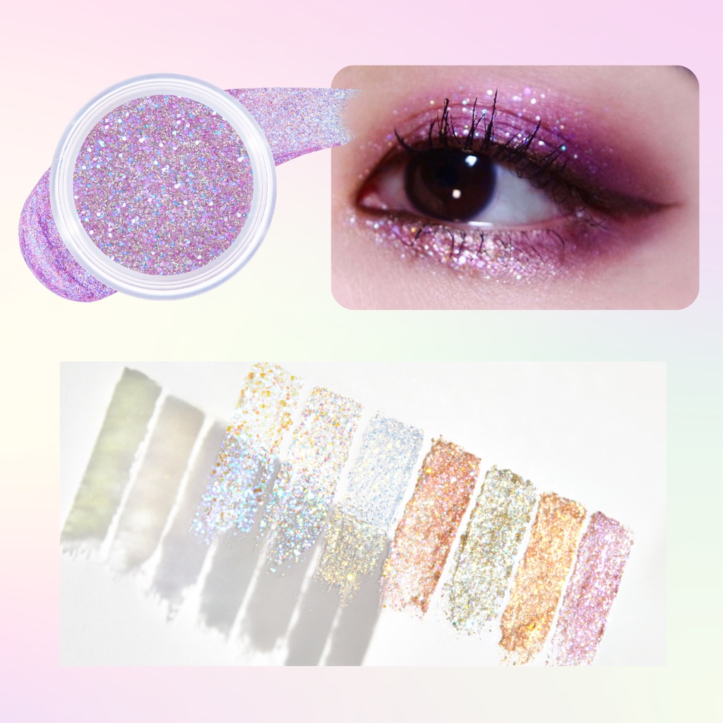 Nhũ mắt dạng Lấp Lánh dạng gel UNLEASHIA Mini Get Loose Glitter - Bắt sáng cho mặt, chống nước lâu trôi 4g