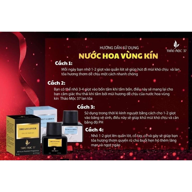 Nước Hoa Vùng Kín Eau De Parfum Thảo Mộc 37 Mùi Chuẩn Quyến Rũ, Lưu Hương 48h | Thế Giới Skin Care