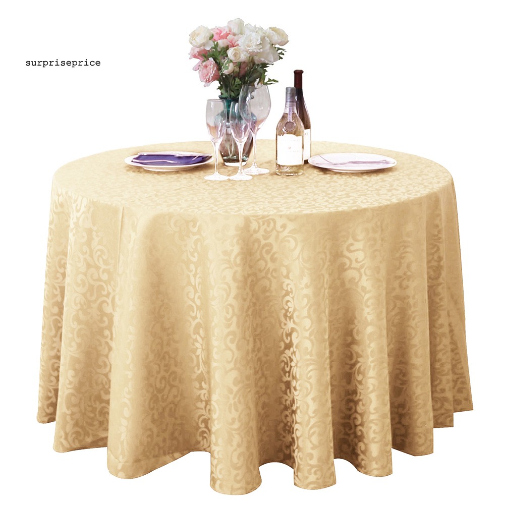 Khăn Trải Bàn Hình Tròn 160cm Màu Trơn Xinh Xắn