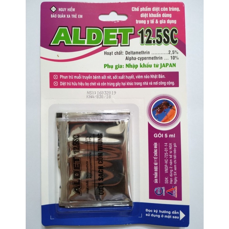 SET 2 gói 5ml ALDET 10sc thuốc diệt ruồi muỗi, gián, côn trùng