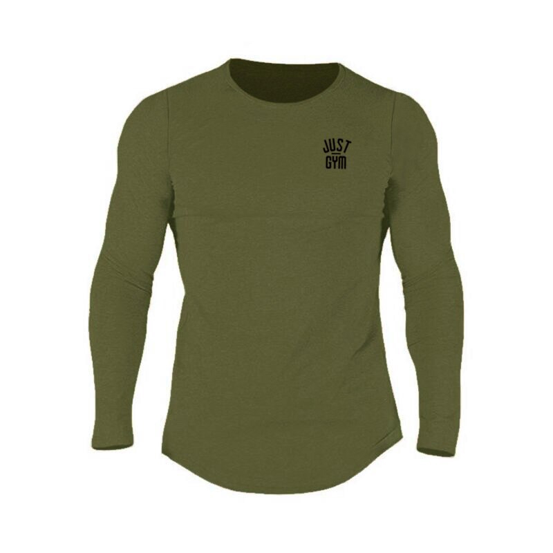 Gyms Sleeve Fitness Fashion Brand Bodybuilding Tshirt Casual Solid Workout Tee Top Men Breathable Sports Long Sleeve T-shirt | BigBuy360 - bigbuy360.vn