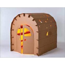 Nhà Bìa Carton Cho Bé Tự Lắp Ráp - An Toàn Chắc Chắn Chịu Lực Cao -- BK Shop