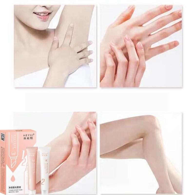Kem Tẩy Lông Body Heyxi Nội Địa Trung Chính Hãng Kem Wax Lông An Toàn Không Đau Không Kích Ứng Da Tặng Kèm Kem Dưỡng Da