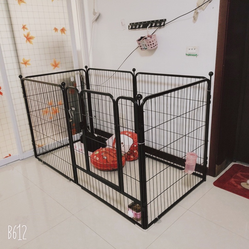 Bộ 6 tấm Ghép Chuồng Quây Nan Ống Sơn Tĩnh Điện Dành Cho Chó Lớn