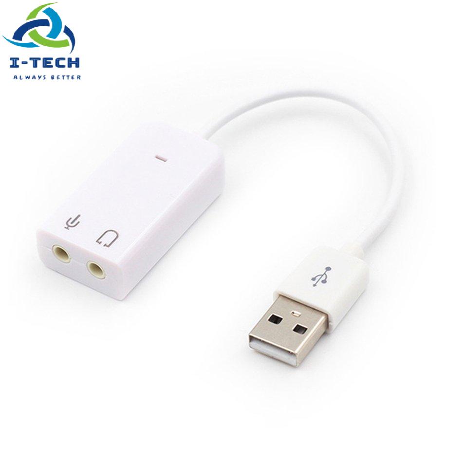 ⚡Khuyến mại⚡External USB Sound Card 3D Virtual 7.1 Channel Audio Sound Card Adapter Plug & Play For PC Desktop Laptop Notebook