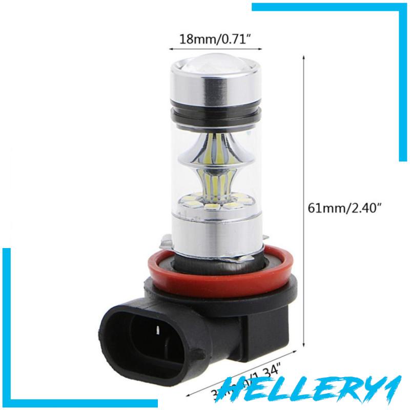 Set 2 bóng đèn led ánh sáng trắng H11 8000k 100w cho xe hơi
