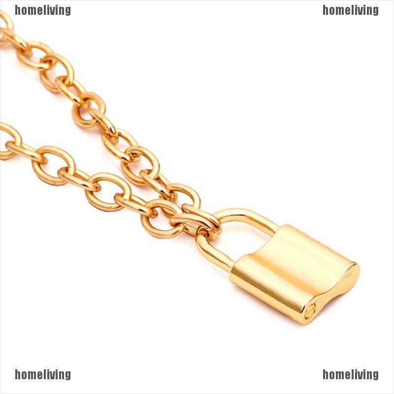 Vòng cổ Thép Không Gỉ Mặt Ổ Khóa Thời Trang Unisex