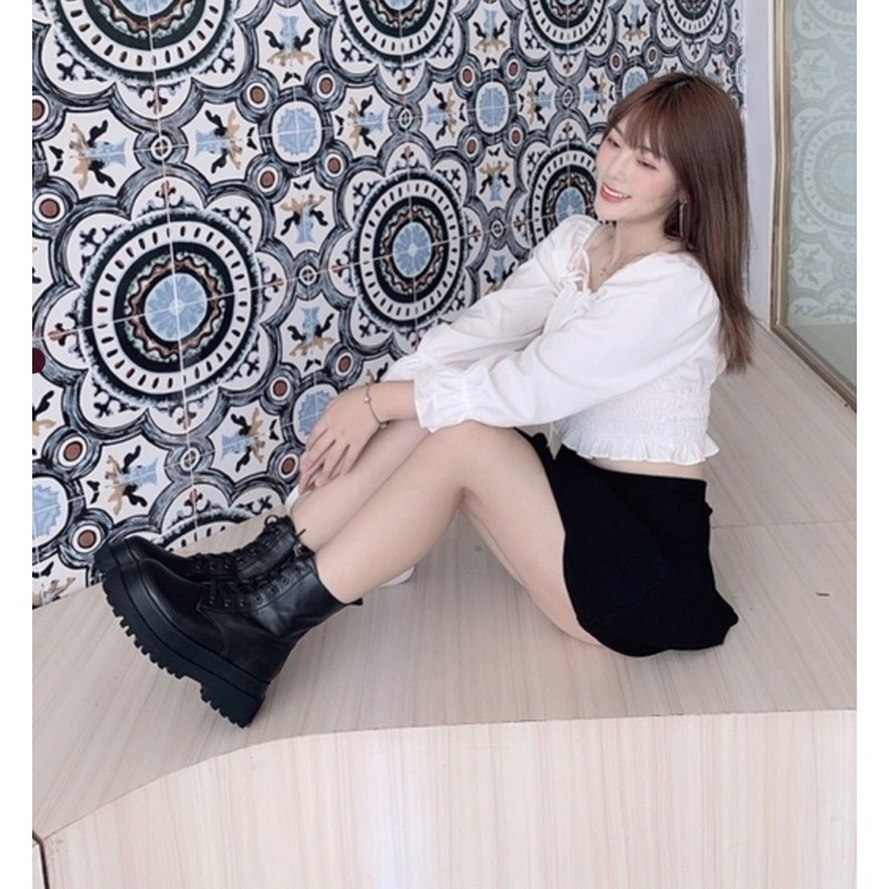 Sẵn, Bốt 2 lớp đế - CÓ KHOÁ KÉO | giày da