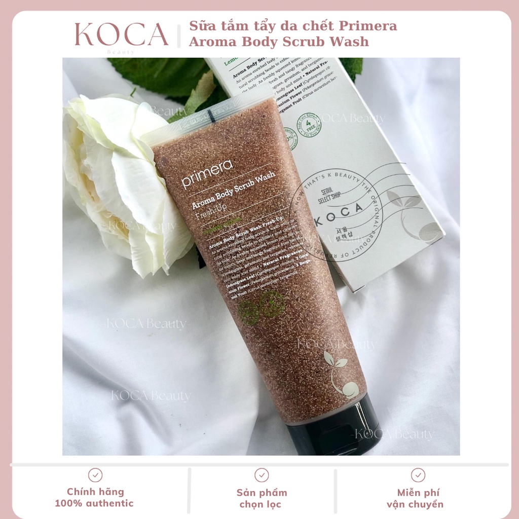 Sữa tắm tẩy da chết Primera Aroma Body Scrub Wash