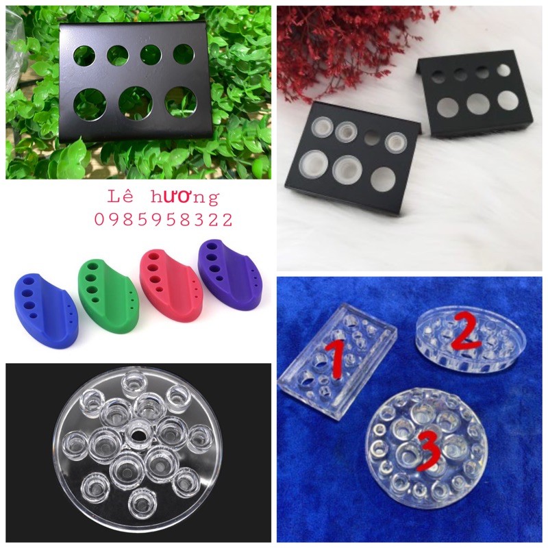 Đế đựng chum mực đủ các loại( đế mika , sắt, silicon, 4Ô ) Dụng cụ phun xăm