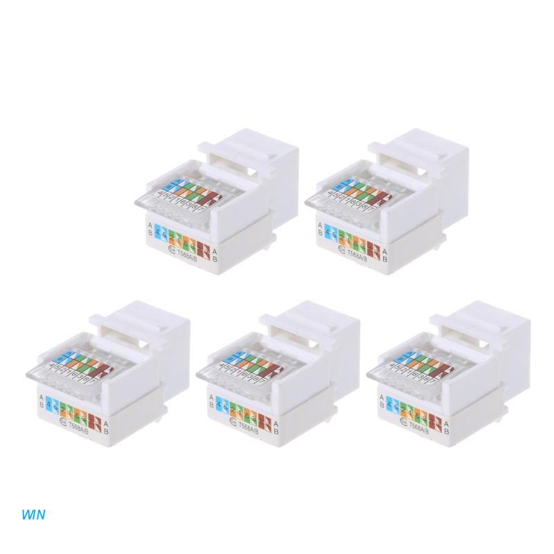 Set 5 Đầu Nối Dây Cáp Mạng Cat5E Utp Rj45 Không Cần Nối Cho Amp