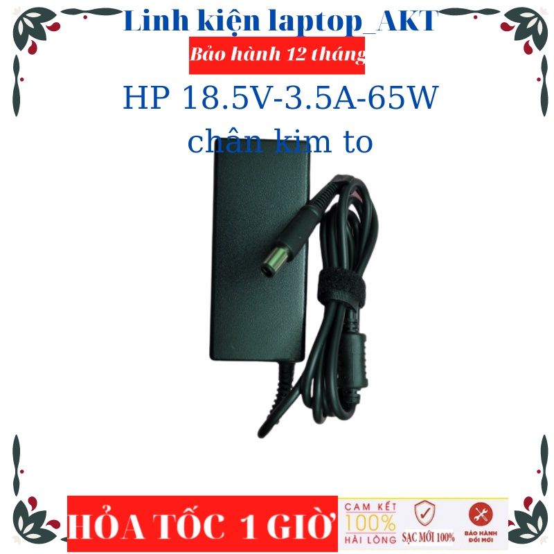 Sạc HP 18.5V-3.5A-65W chân kim to probook 6570P Elitebook 2530P 2730P 6930P 8440P 8530W 8540P Compad TC4400 CQ41 CQ42