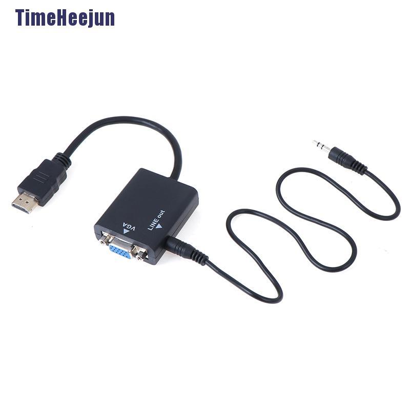 Bộ Chuyển Đổi Hdmi Sang Vga Hdmi Vga Hỗ Trợ 1080p Kèm Phụ Kiện