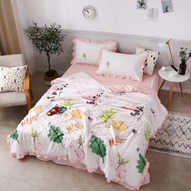 Set chăn hè bèo chất đũi mềm mát