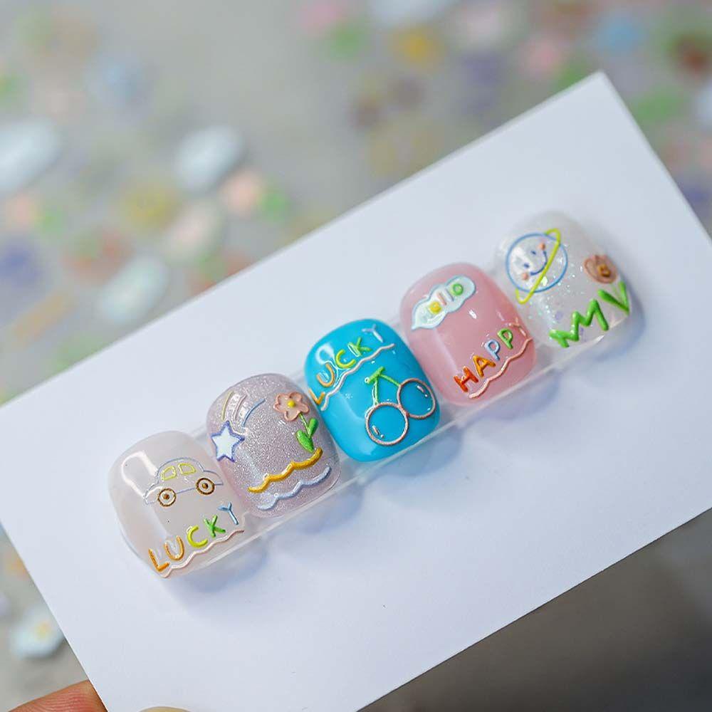 Miếng Dán Trang Trí Móng Tay Hình Hoạt Hình Tom Jerry Xinh Xắn