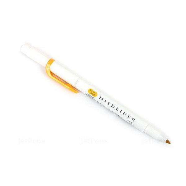 Bút đánh dấu hai đầu Zebra Mildliner Double-Sided Highlighter – Fine/Bold – Màu vàng đồng (Mild Gold)