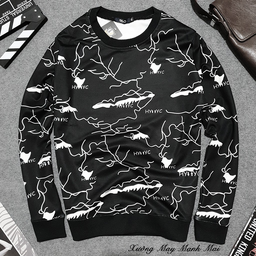 Áo thun nam dài tay 3D cổ tròn nhiều họa tiết phom từ (45-80kg) | BigBuy360 - bigbuy360.vn