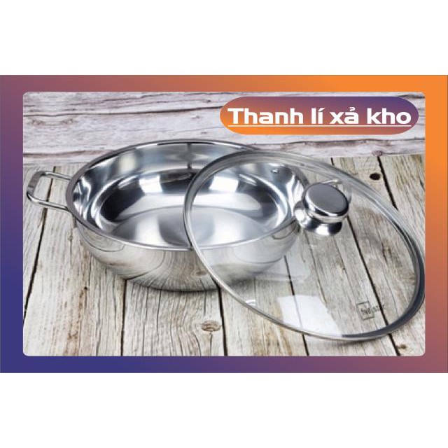 XẢ KHO Mua Lẻ Rẻ Như Sỉ Nồi lẩu fivestar 3 đáy sandwich sz28cm vung kính Đồ Gia Dụng BinBon