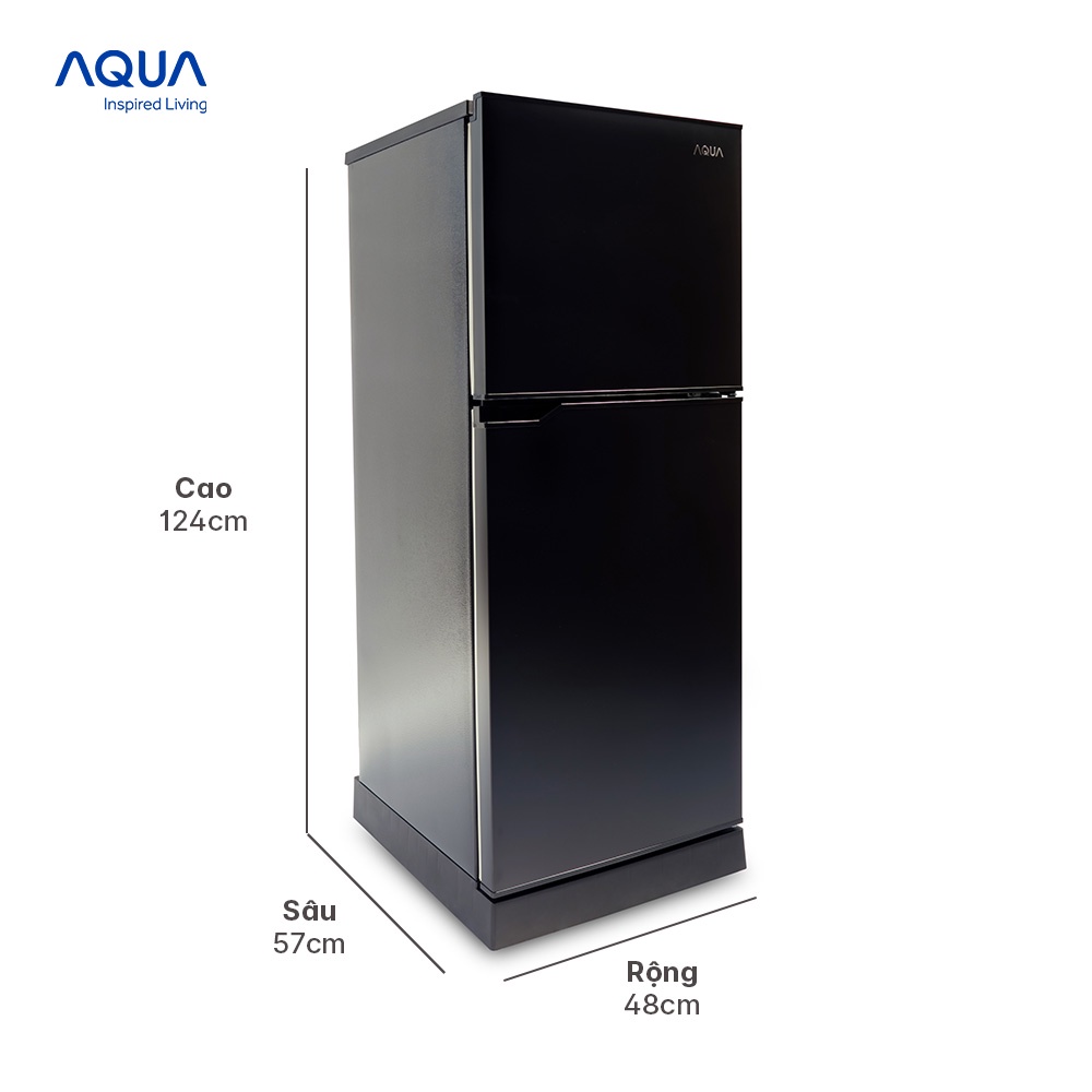 [TRẢ GÓP 0%] Freeship Toàn Quốc - Tủ lạnh ngăn đông trên Aqua 130 Lít AQR-T150FA(BS)