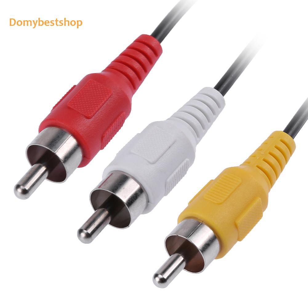 Dây Cáp Âm Thanh / Hình Ảnh 25cm 3rca Màu Đen Chuyển Đổi Đầu Cắm Sang Ổ Cắm 6rca