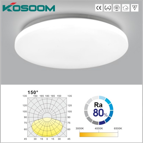 Đèn led ốp trần ánh trăng Kosoom 24W-18W-14W đổi 3 màu ánh sáng bảo hành 3 năm
