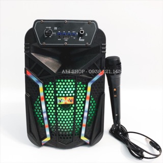 Loa karaoke loa hát mini bt-06 bass 1.5 kèm micro dây